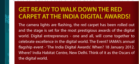 Get ready to walk down the Red Carpet at the India Digital Awards!