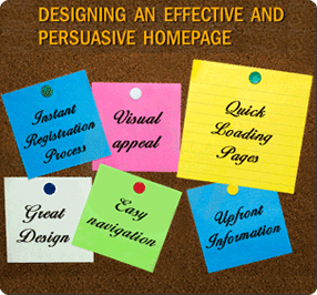 Designing an effective and persuasive Homepage