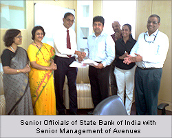 Senior Offiicials of State Bank of India with Senior Management of Avenues