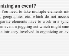 What not to do when organizing an event