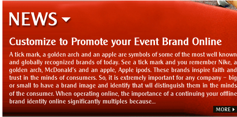 Customize to Promote your Event Brand Online