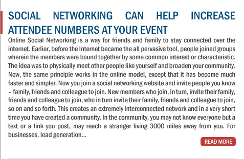 Social Networking Can Help Increase Attendee Numbers at Your Event