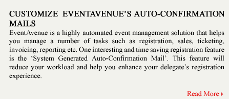 Customize EventAvenue's Auto-confirmation mails