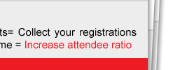 eManage your events, Collect your registrations instantly, Receive payment in real time