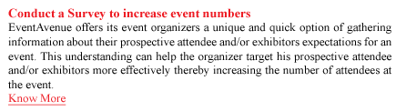 Conduct a Survey to increase event numbers
