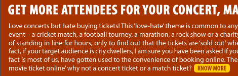 Sell Tickets Online & Get More Attendees for Your Concert, Match or Tournament