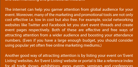 Lists Events on Global Event Calendars and Attract a Larger Audience 