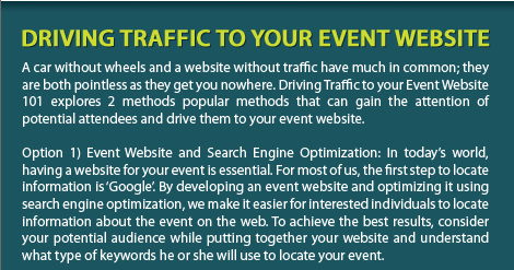 Driving Traffic to your Event Website