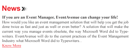 If you are an Event Manager, EventAvenue can change your life !