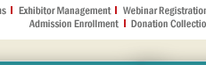 Delegate Registrations, Exhibitor Management, Webinar Registrations, Ticketing & Registrations, Admission Enrollment, Donation Collection