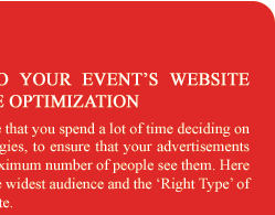 Increase traffic to your event’s website using Search Engine Optimization