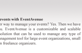 Manage multiple types of events with EventAvenue
