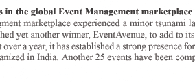 EventAvenue makes waves in the global Event Management marketplace