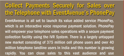 Collect Payments Securely for Sales over the Telephone with EventAvenues PhonePay 