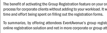 Maximize Your Event Potential By Offering Group Registration To Corporate Clients