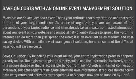Save on Costs with an Online Event Management Solution