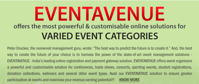 EVENTAVENUE offers powerful and customised online solutions for most event categories