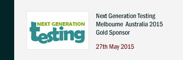 Next Generation Testing Melbourne, Australia 2015 - Gold Sponsor