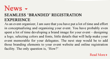 Seamless ‘branded’ registration experience
