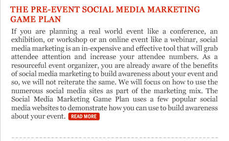 The Pre-Event Social Media Marketing Game Plan