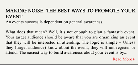 Making Noise: The Best Ways to Promote Your Event