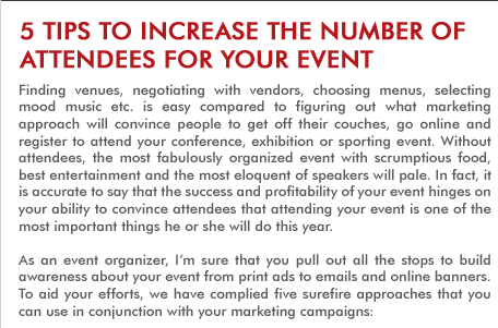 5 Tips To Increase The Number Of Attendees For Your Event